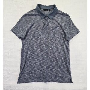 Marc Anthony Gray Heathered Short Sleeve Polo Shirt Men's Size M‎ Medium EUC LN